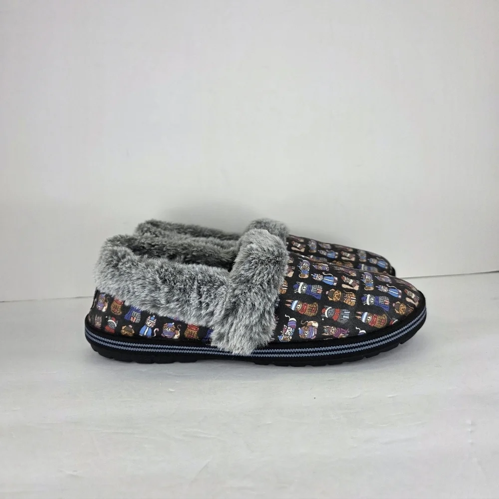 Skechers BOBS Too Cozy Cat Ages Slippers Colorful Cats Multicolor Women’s Size 8 - Picture 7 of 15